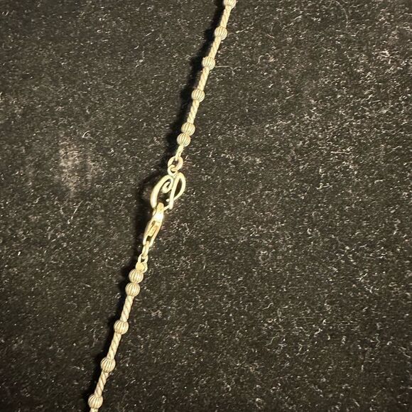 Carolyn Pollack Sterling Silver Rhodochrosite Rhodonite & Pearl Station Necklace - Picture 4 of 6